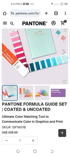 Pantone colour book