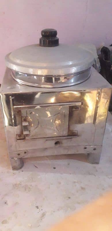 steel body counter with fryer 1