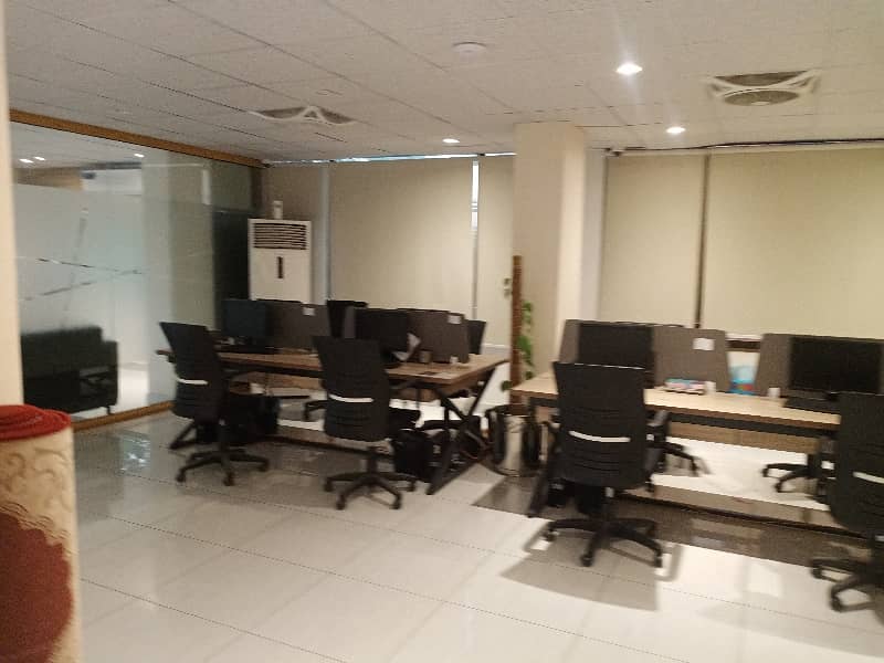 Blue Area Office Sized 3000 Square Feet 3