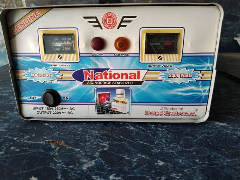 Stabilizer . . NATIONAL . 2000 watts 1