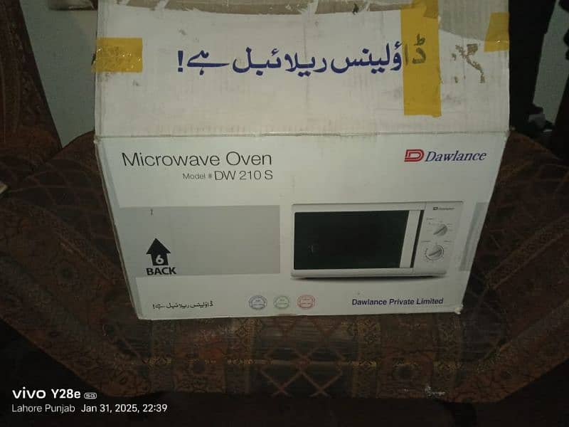 Dawlance microwave oven brand new condition 0