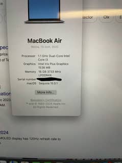 Macbook intel core i3 Air 2020