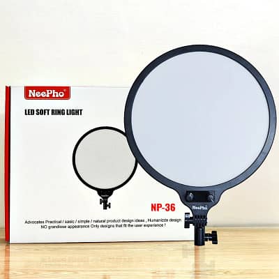 Neepho 26cm Led Soft Ring Light With 360 Rotating Pan Tilt 2