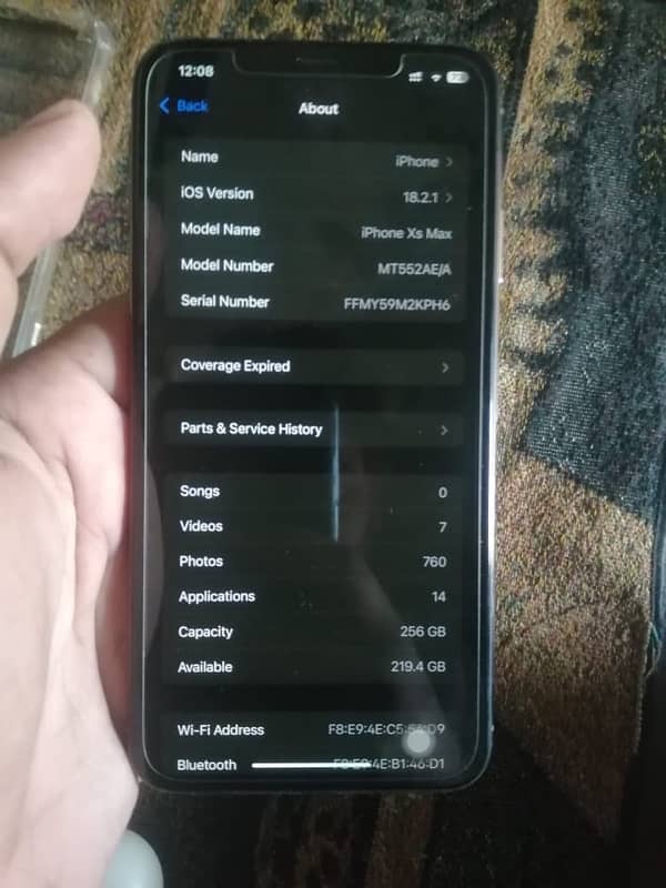 iPhone XS Max 256gb PTA approved 8