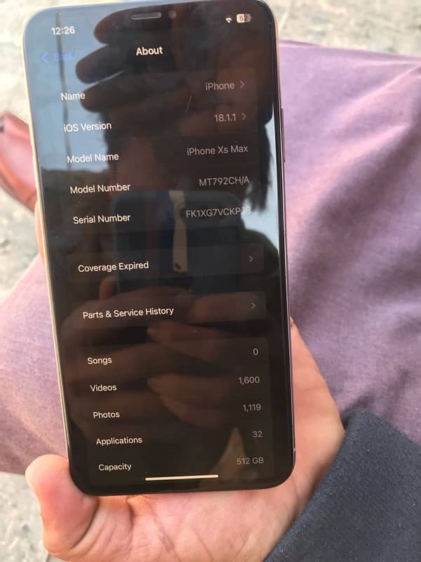 iPhone XS Max , 512 GB , Non Approved 6