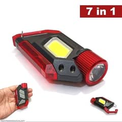 7 in 1 Multifunctional Mini LED Flashlight Keychain