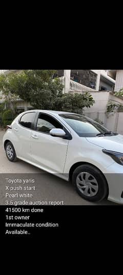 Toyota Yaris 2021 reg 2024 pear white