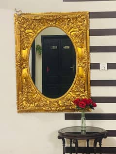 Golden decorative mirror