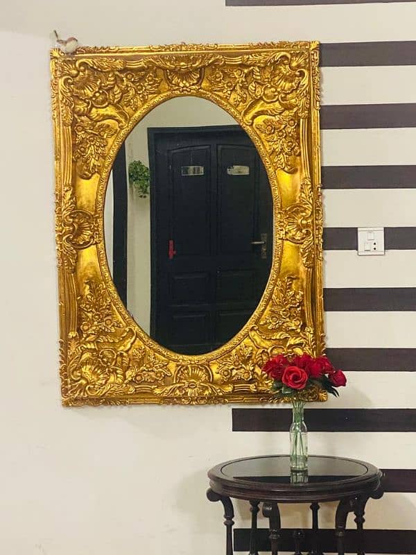 Golden decorative mirror 0