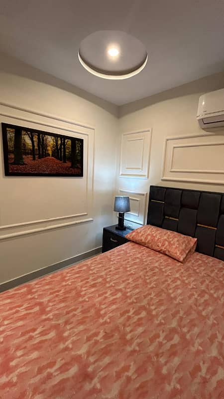 ONE BEDROOM FURNISHED APARTMENT FOR RENT IN TALHA BLOCK BAHRIA TOWN LAHORE 0