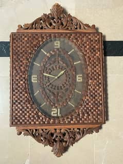 wooden wall clock