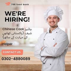 traind fast food helpar our Chinese and pakistani chef