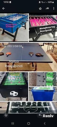 foosball Table tennis billard video game football game