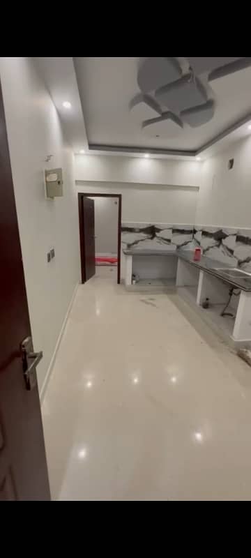 brand new Portion for Rent 2 bedroom drawing lounge with 3 Attach bath Nazimabad no 3 4