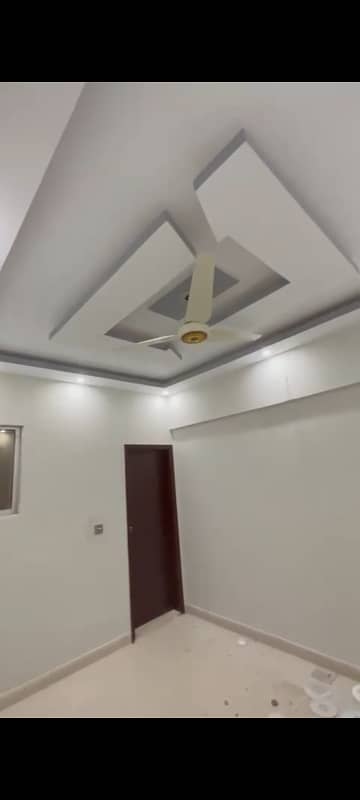 brand new Portion for Rent 2 bedroom drawing lounge with 3 Attach bath Nazimabad no 3 5