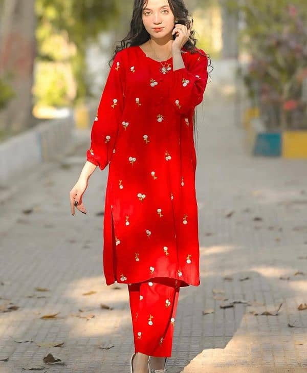 Stylish 3pcs women's stitched Dress| Delivery Free 2