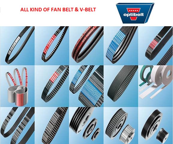 Optibelt, Fan -V Belt, Timing Belt Rubber & Polyurethane, Grove Belt 1