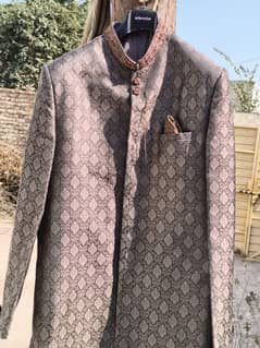 brown sherwani