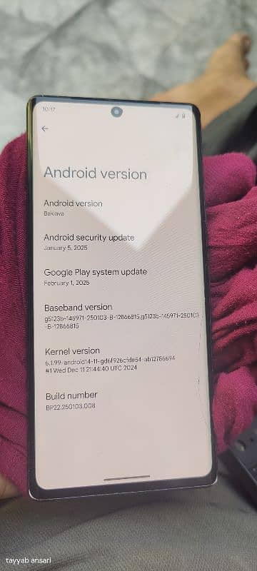 Google pixel 6pro updated 16 8