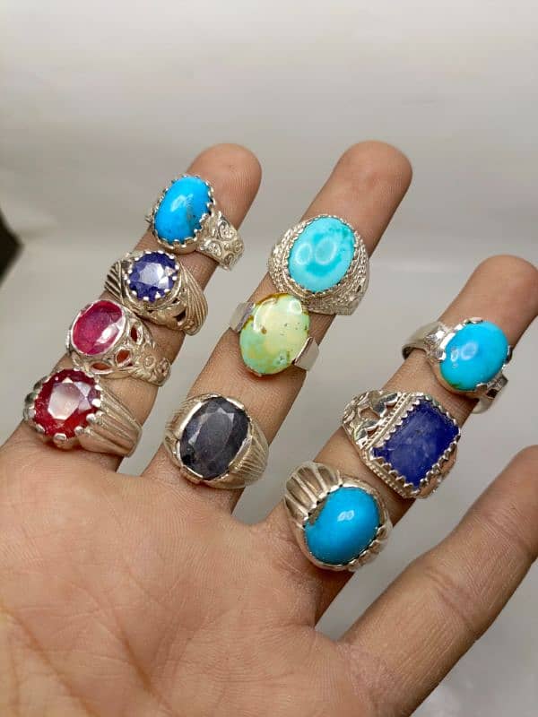 Aqeeq Feroza Lajward peridot Pearl   Rings Free Home Delivery 0