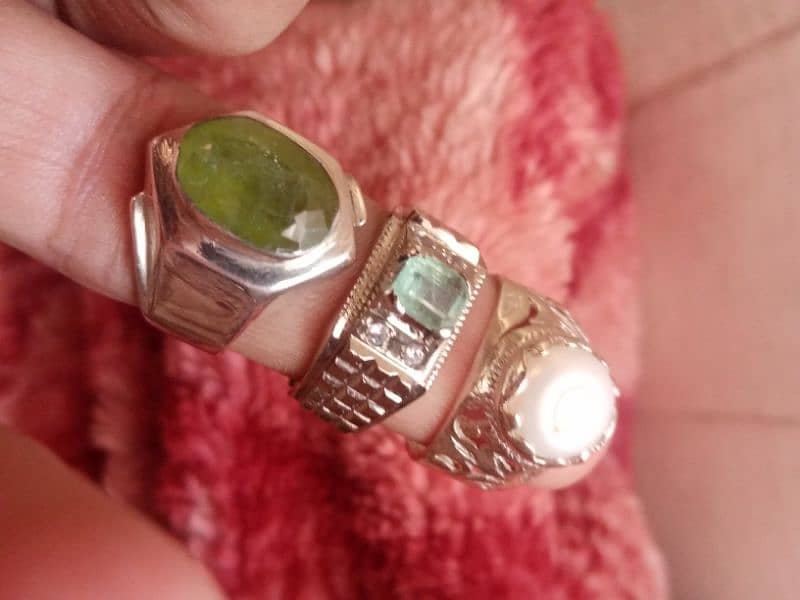 Aqeeq Feroza Lajward peridot Pearl   Rings Free Home Delivery 4