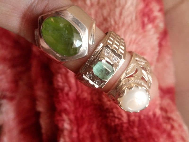 Aqeeq Feroza Lajward peridot Pearl   Rings Free Home Delivery 5