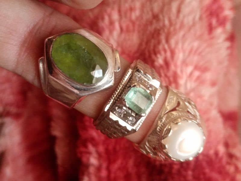 Aqeeq Feroza Lajward peridot Pearl   Rings Free Home Delivery 6