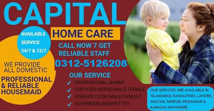 House Maid , Babysitter , Patient Care , Nurse , Driver, Maids, Cook 0