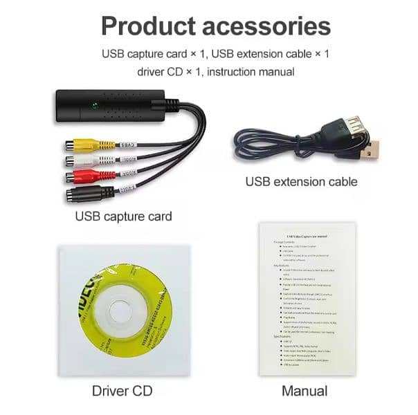 VHS to Digital Converter USB 2.0 video converter audio capture card 1