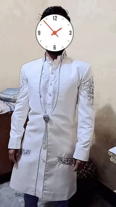 sherwani white colour just sherwani