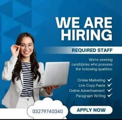 online jobs/full time/part time/simple typing jobs for boys and girls