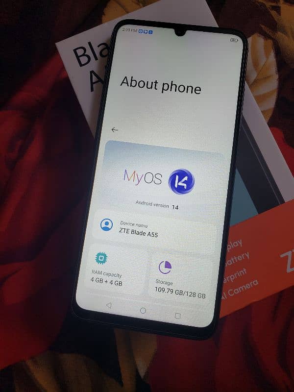 Zte blade A55 4+8/128 10/10 full box New 2