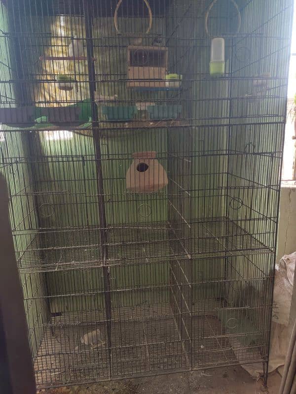 cage pinjra for birds 12 partition 0