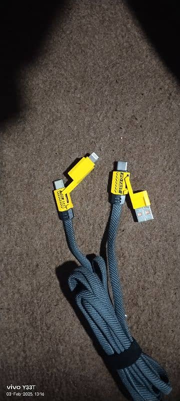 2 meter ( 4 in 1 cable ) metal { fast charging Show } 1