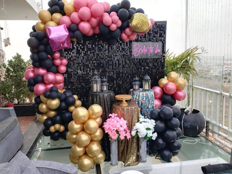 birthday decore/baloon decore/aqeeqa decor/jumping/magic show 12