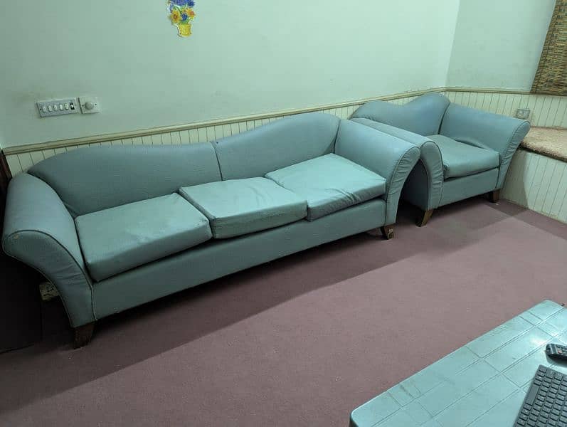 6 seater sofa set good condition 0