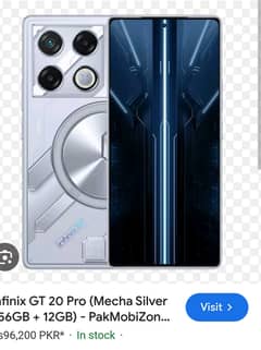 infinix GT20 pro 12+12 256 silver