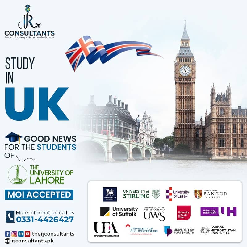 UK Study Visa Ielts (Exemption) For University of Lahore 0