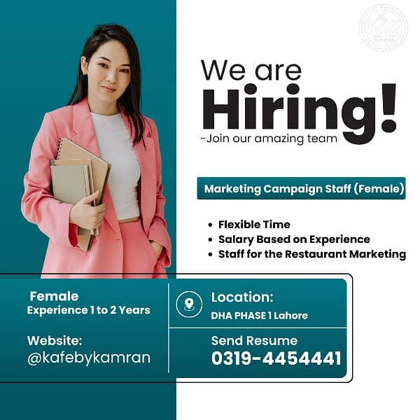 Social Media Marteter | Female Staff | Jobs (Marketing Compaign) 0