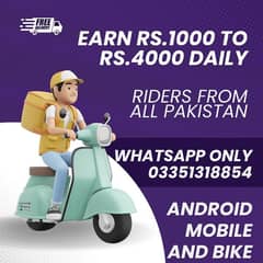 Earn Rs. 1000 to Rs. 4000 daily by delivering small parcels.