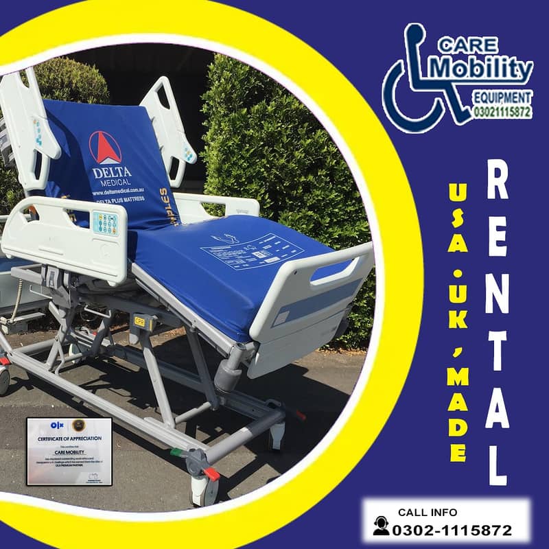 Electric Hospital Bed On Rent /Medical BED ON RENT Patient Bed ON RENT 12