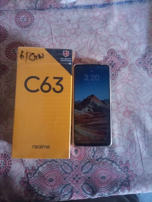 realme c63 6/128 memory full box han 10 month gannati han abi 3