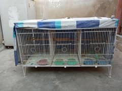 Finch cage 3 compartment