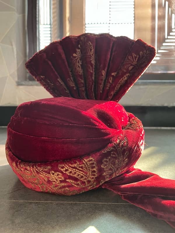 Dark Red Turban for sale 2