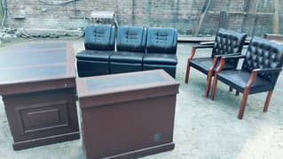 Revolving Visitor chairs|Visitor sofa|office table with side table|