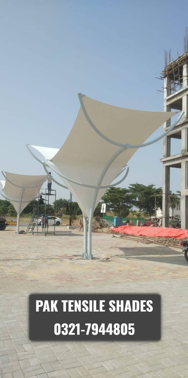 Parking shade, Fiber shade, Tensile shade, Car porch, Fiber Shed 9