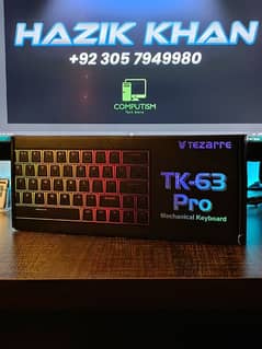 TEZARRE TK-63 Pro • Wireless Mechanical Keyboard • 60% Size