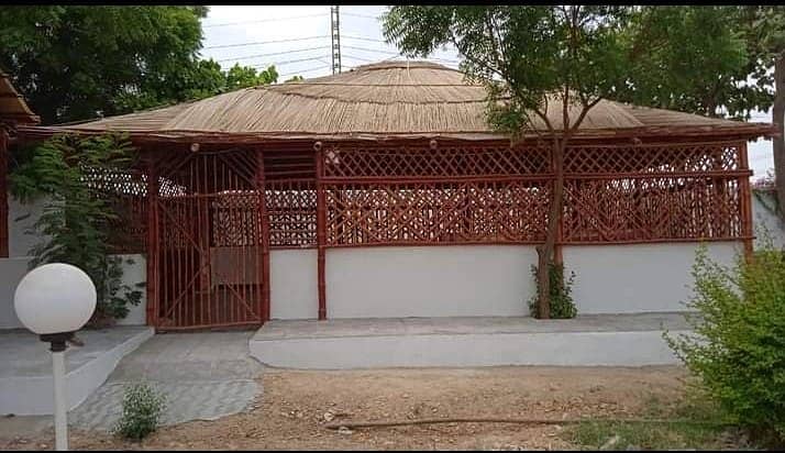 Bamboo Partitions/Bamboo Wall/Jaffri Shade Wood Works/Tents/Shade/huts 8