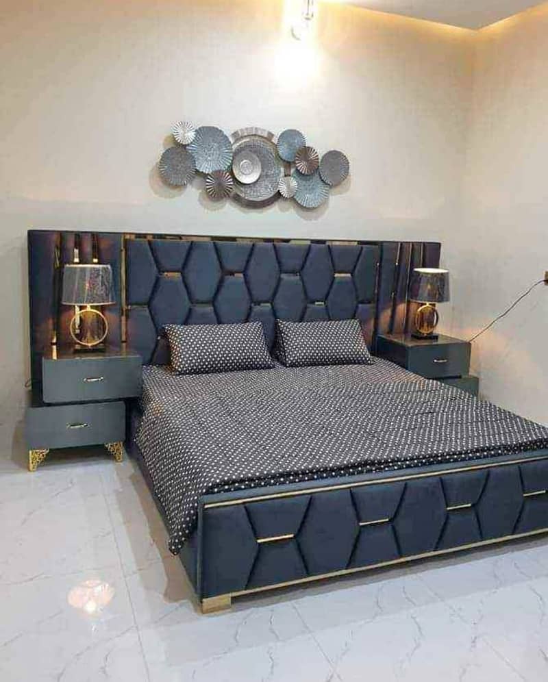 Bed / bed set / king size bed / wooden bed / double bed / poshish bed 12