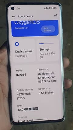 oneplus 8 12+12GB 256GB global PTI approve